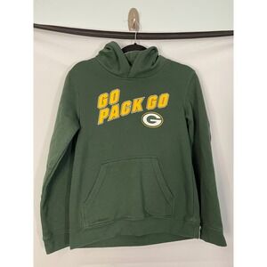 Youth Green Bay Packers GO PACK GO Hooded Sweatshirt NFL Team Apparel Size L